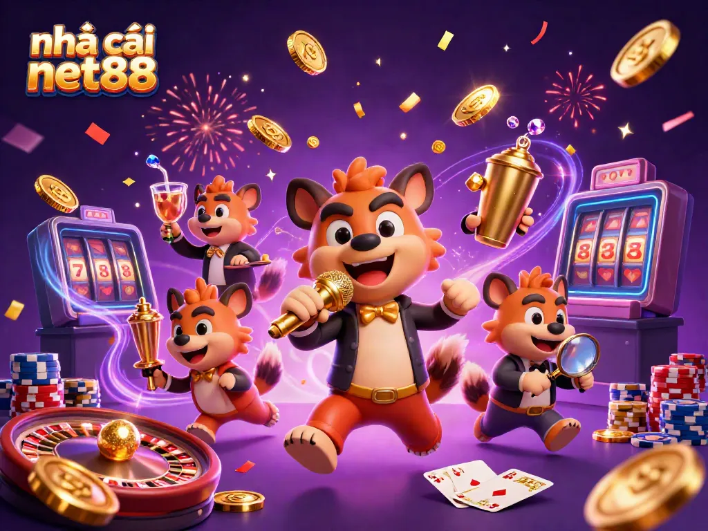 Experience vibrant casino excitement at nhà cái net88 with thrilling games and lively characters.