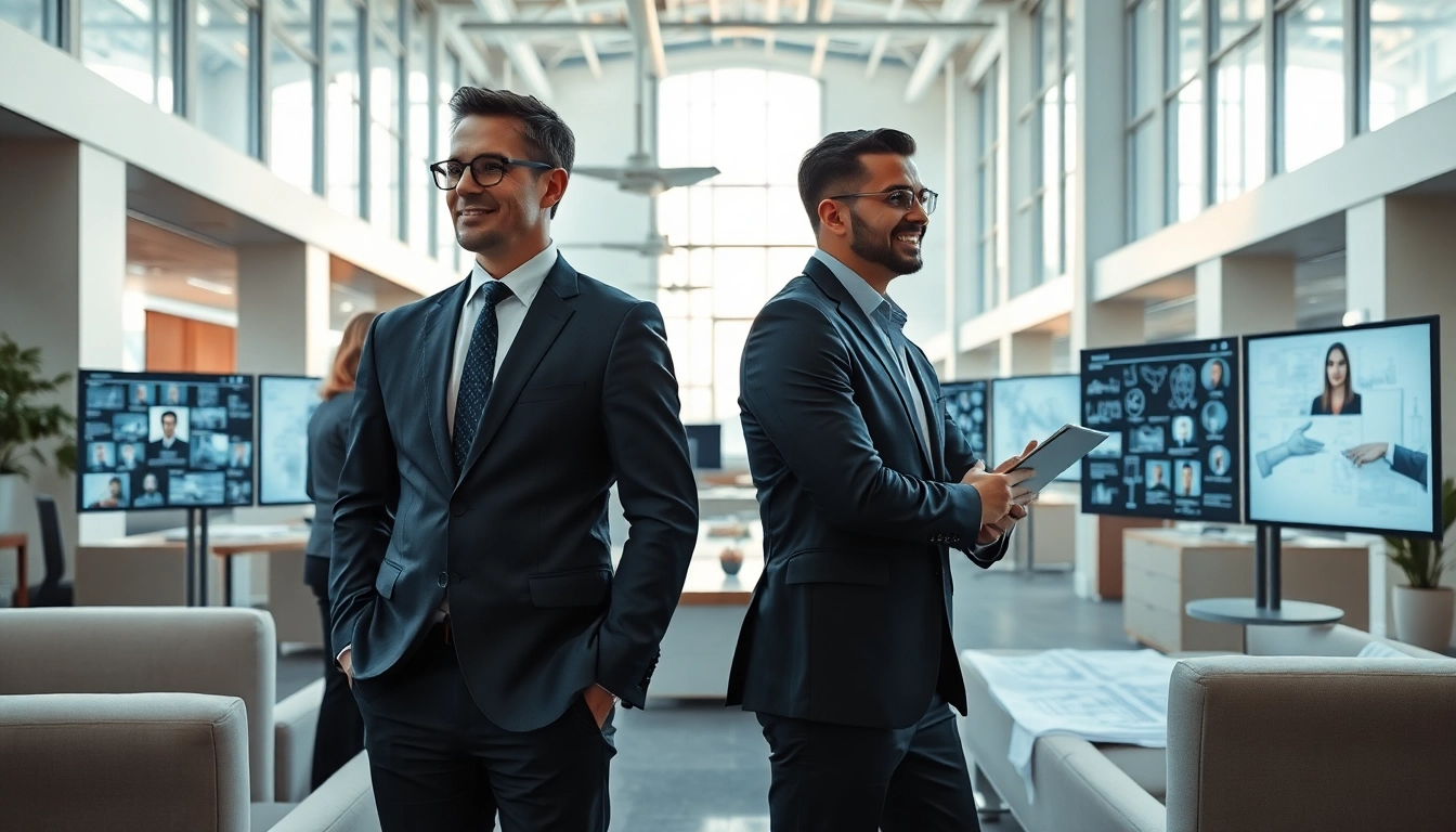 Headhunter Ingenieure helfen bei der Rekrutierung von Ingenieuren in einem modernen Büroumfeld.