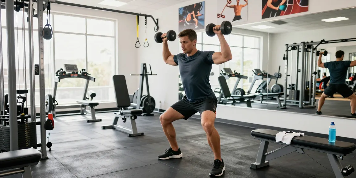 Dynamisches Fitness-Training mit Global Pharma Steroids in modernem Gym