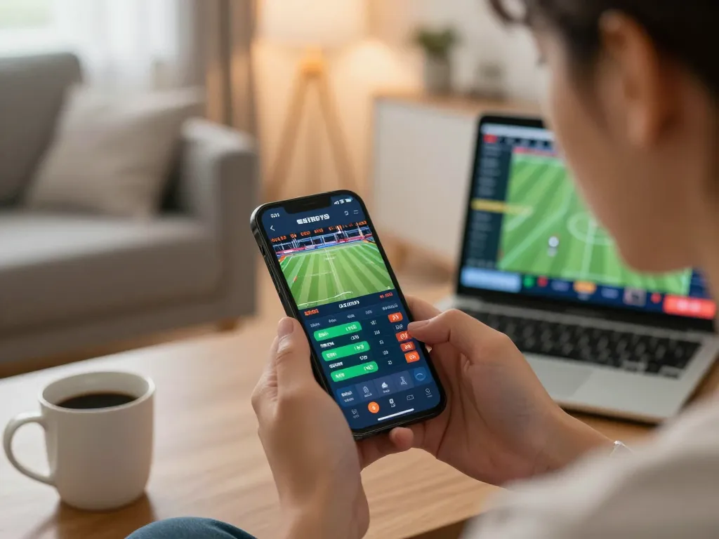SC88 BET showcases exciting live sports betting with a player engaged in gameplay strategy