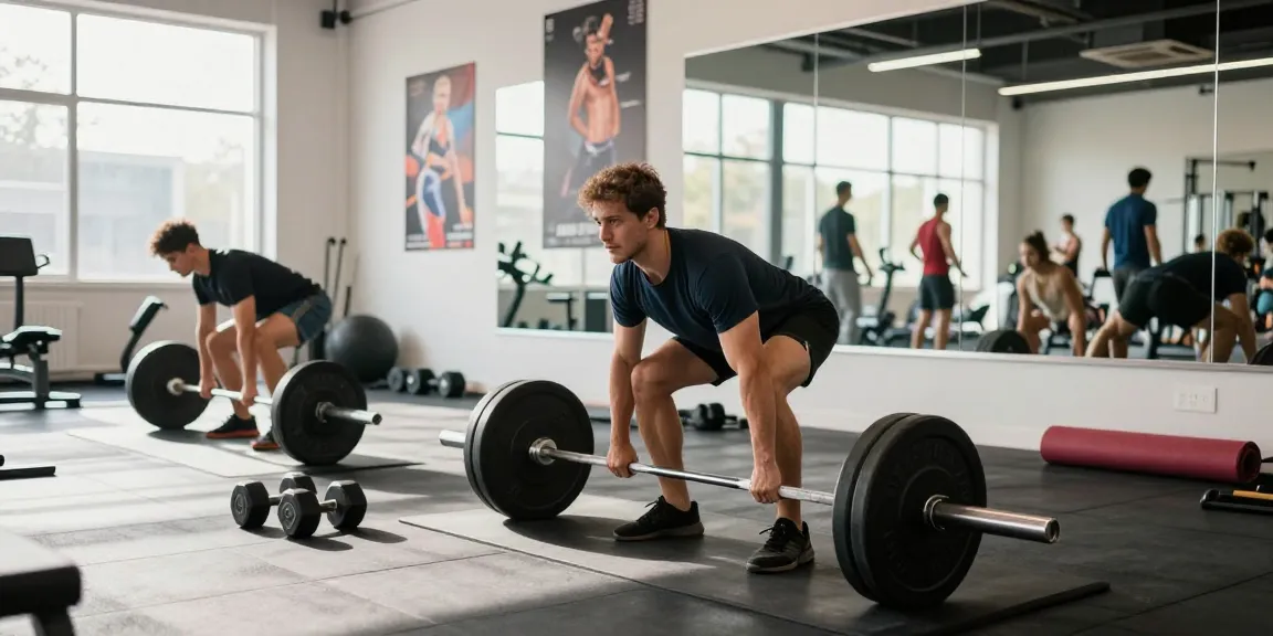 Aktiver Athlet im Selliza Shop beim Training im Fitnessstudio, motivierende Atmosphäre und perfekte Technik.