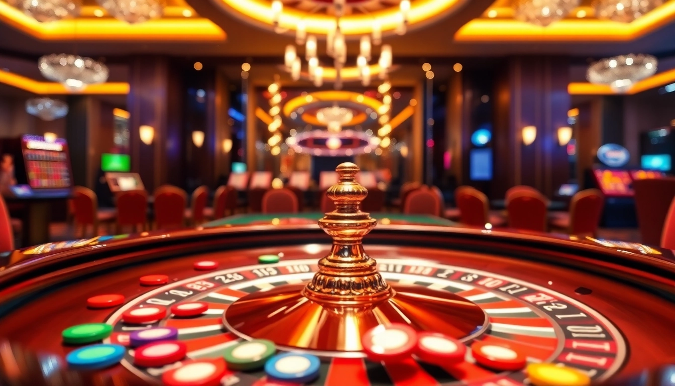 A színes zsetonokkal díszített online kaszinó asztal izgalmas hangulatban.